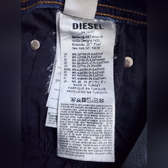 Diesel Girl's Slim Skinny Stretch Medium Wash Denim Jeans Kids 16Y - Picture 12 of 14